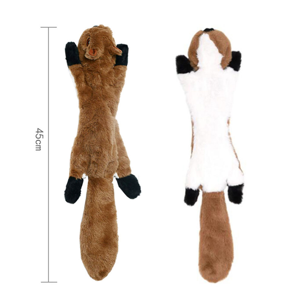 Stuffingless Plush Squeaky Dog Chew Toy Pet Squeak Toy