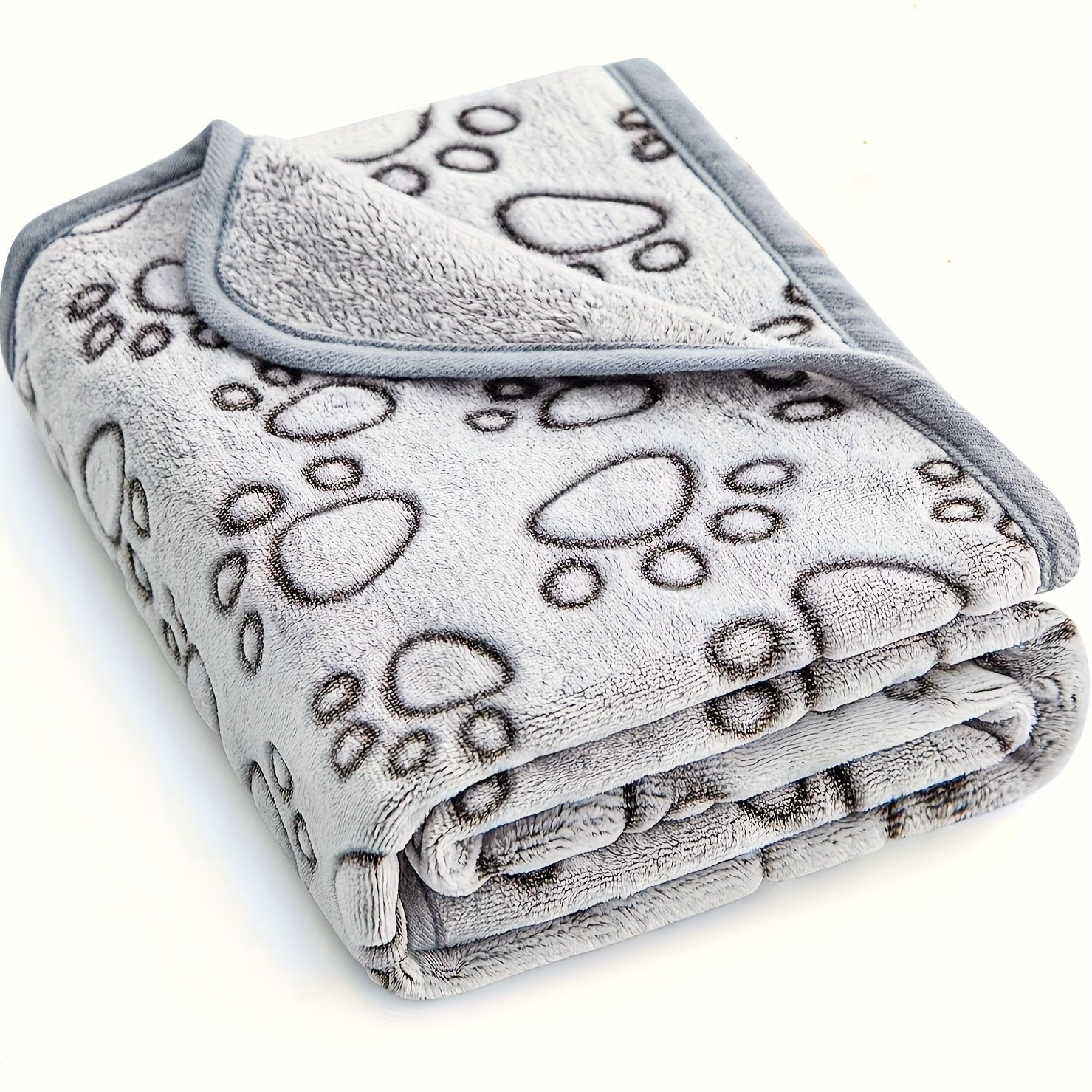Soft Fluffy Cute Cartoon Pattern Pet Blanket